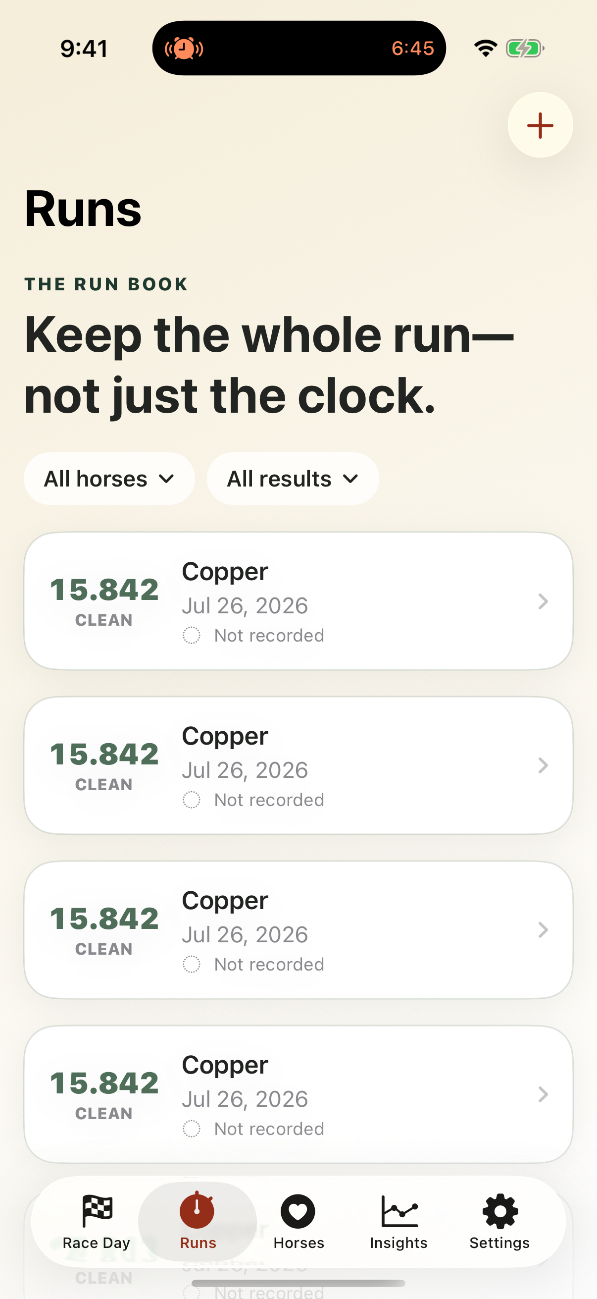 Run Ready app screen 3