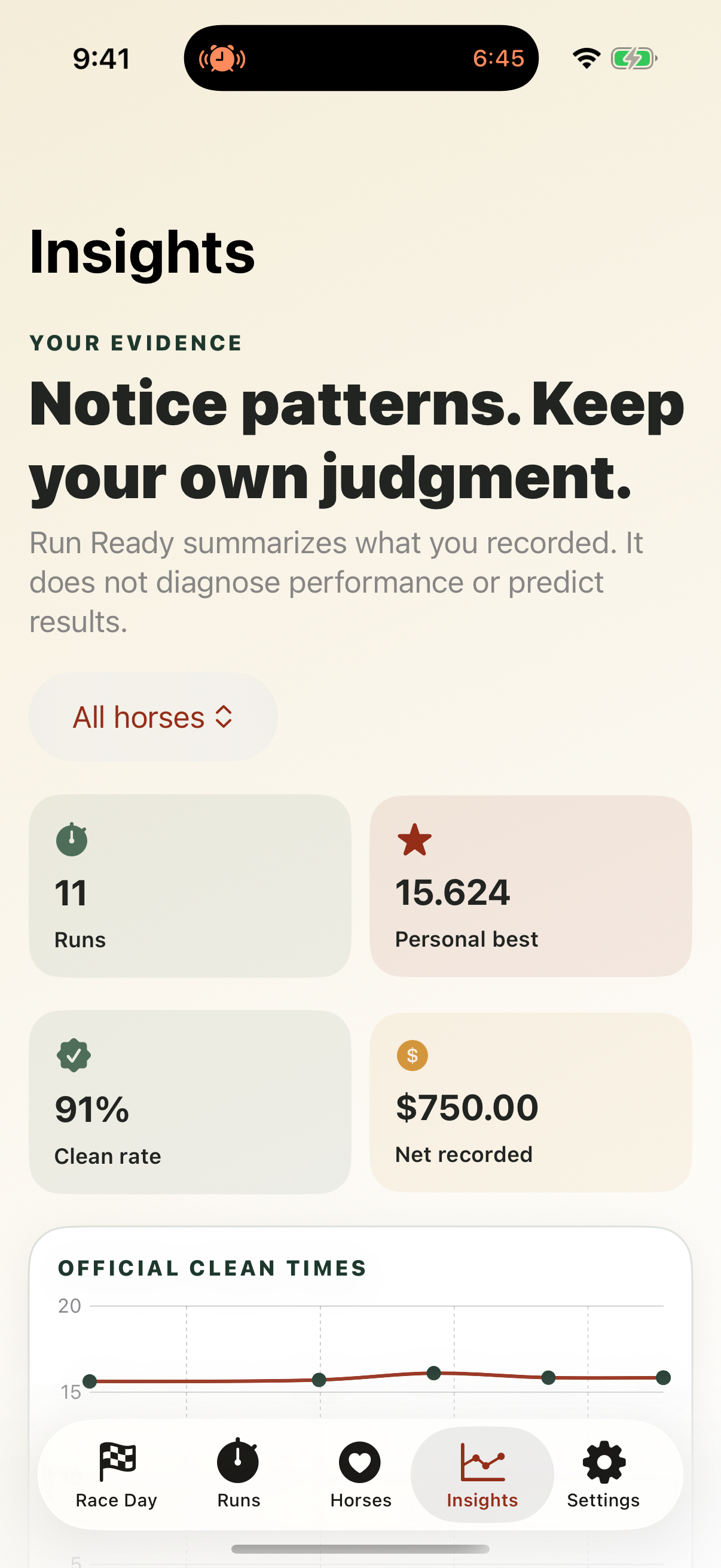Run Ready app screen 5