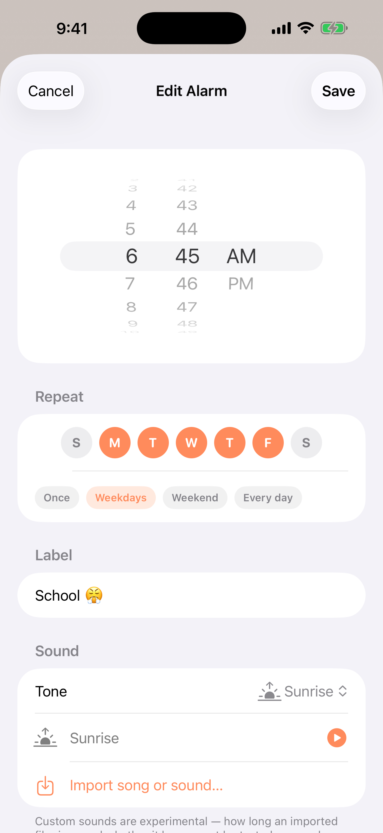 Wake Well app screen 2