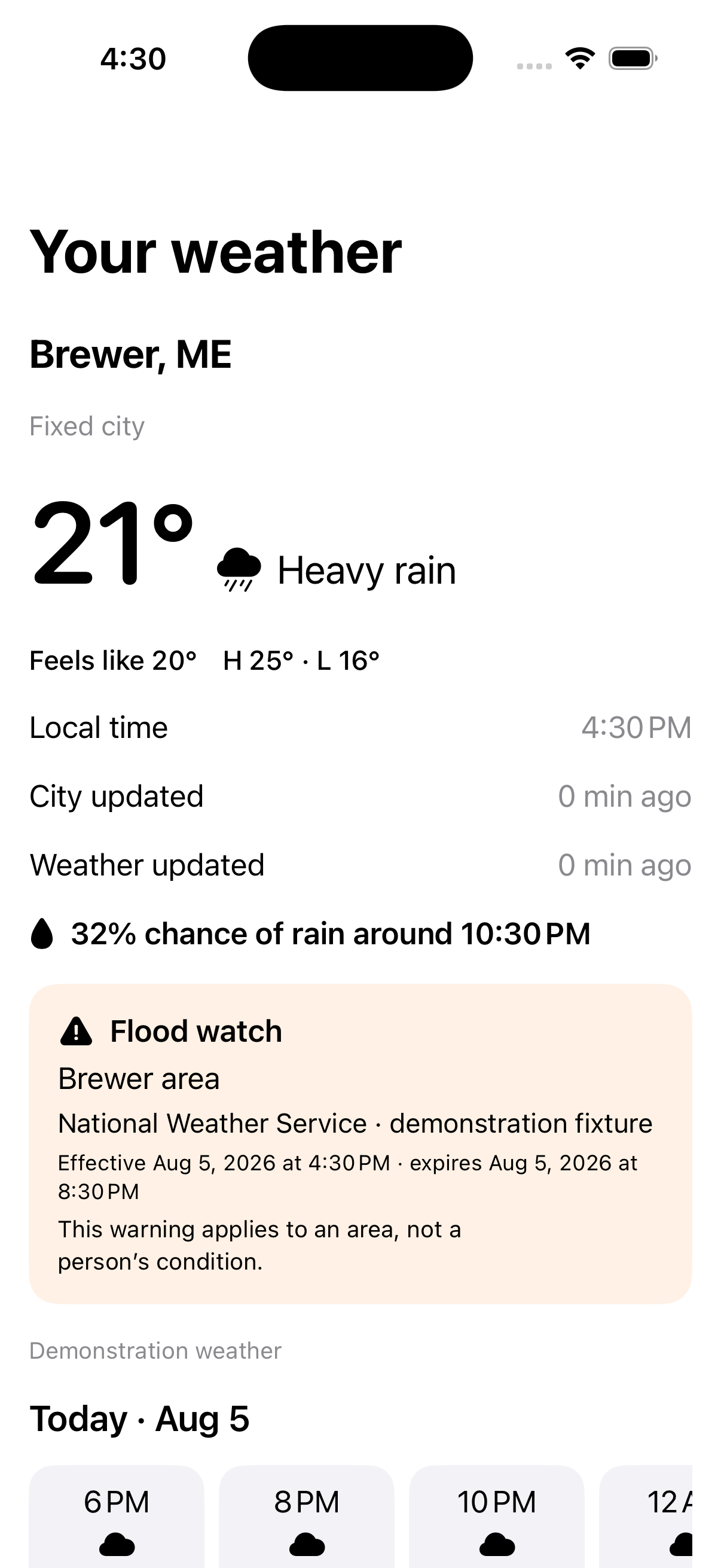 WeatherKind by Nash Apps app screen 3