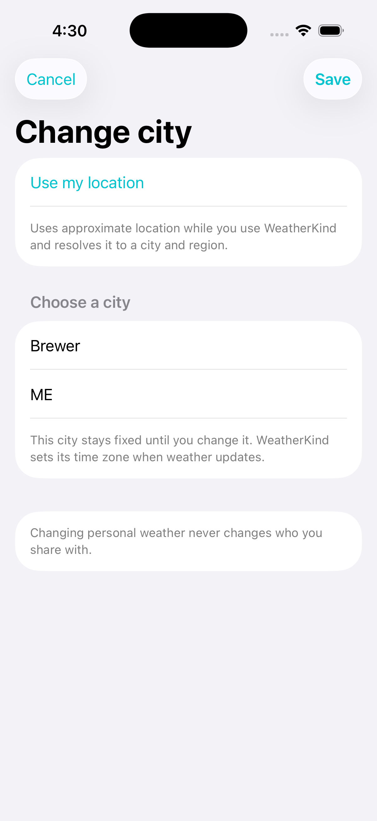 WeatherKind by Nash Apps app screen 4